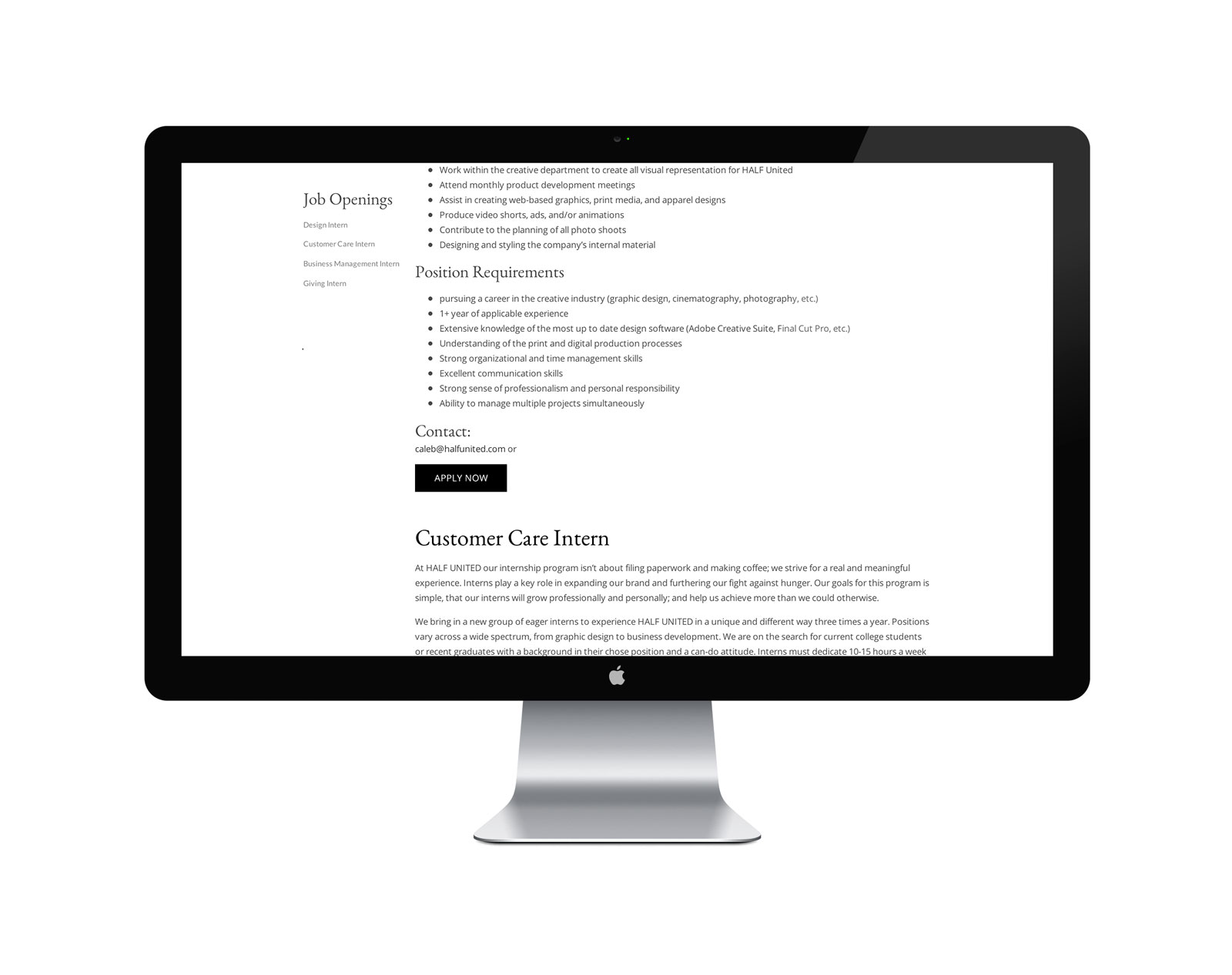 half united website image 5